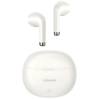 Usams BHUYO02 słuchawki bezprzewodowe bluetooth 5.3 + stacja dokująca beżowe