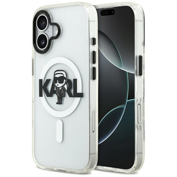 Etui Karl Lagerfeld iPhone 17 transparent IML Karl Sketch Logo z MagSafe KLHMP17SHGKIGKBT