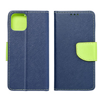 Kabura Book Fancy Samsung A35 granatowo- limonkowa