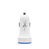 Ładowarka samchodowa Ampere mini 2 usb 2.1A biała ACC2U21SW