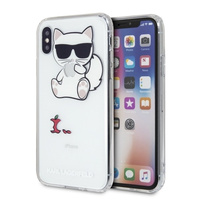 Etui Karl Lagerfeld iPhone X/Xs hard case transparent Choupette Fun KLHCPXCFA