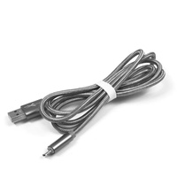 Kabel USB micro USB pleciony srebrny