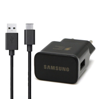 Ładowarka sieciowa Samsung micro usb 2A EP-TA200EBE + kabel usb TYP C czarna bulk / FC