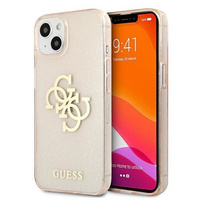 Etui Guess iPhone 13 złoty hard case Glitter 4G Big Logo GUHCP13MPCUGL4GGO