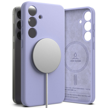 Ringke Silicone z magsafe Samsung S25 lavender