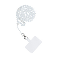 Zawieszka do telefonu crystal długość biała 37cm