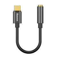 Baseus adapter audio Typ C na jack 3,5mm czarny L54
