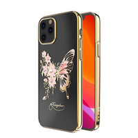 Etui KINGXBAR iPhone 12 / iPhone 12 Pro  z kryształami Swarovskiego Butterfly złote
