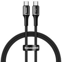 Baseus kabel Halo 2xusb typ C Power Delivery 60W 3A 50cm czarny z podświetleniem led
