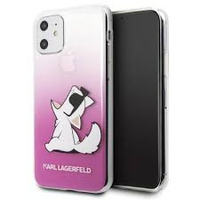 Etui Karl Lagerfeld iPhone 11 różowy hard case Choupette Fun KLHCN61CFNRCPI