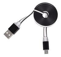 Kabel micro USB biały /metalowa końcówka