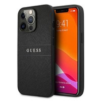 Etui Guess iPhone 13 Pro czarny Saffiano Strap GUHCP13LPSASBBK