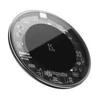 Baseus ładowarka indukcyjna Simple Quick Charge 15W przeźroczysta