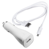 Ładowarka samochodowa Samsung micro usb wtyczka + kabel 2A EP-LN915U biała bulk