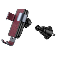 Uchwyt samochodowy Hoco H70 grawitacyjny montowany do wlotu powietrza czarno-czerwony