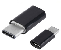 Przejściówka z micro USB na USB typ C czarna