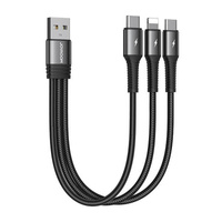 Joyroom kabel 3w1 2x typ C + lightning 15cm 3.5A