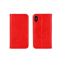 Kabura book SPECIAL Samsung A53 5G czerwona prawdziwa skóra