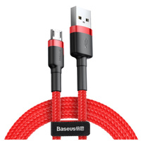 Baseus kabel Cafule nylonowy micro usb czerwony 200cm 1.5A