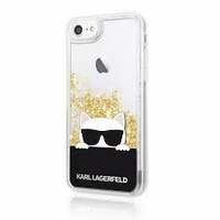 Etui Karl Lagerfeld iPhone 7/8 złote hard case Liquid Glitter KLHCI8CHPEEGO