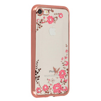 Etui Flower Samsung J7 2017 złoty róż