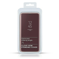 Etui Clear View Samsung S10 fioletowe