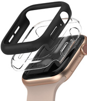 Ringke etui do Apple Watch 4/5/6/ SE 44mm clear + black