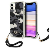Etui Guess iPhone 11 czarny hard case Camo Collection GUHCN61KSARBK