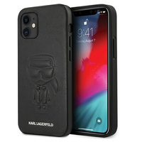 Etui Karl Lagerfeld iPhone 12 mini 5.4" czarny hard case Karl Ikonik Outline KLHCP12SPCUIKBK
