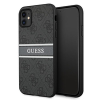 Etui Guess iPhone 11 szary hard case 4G Stripe GUHCN614GDGR