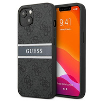 Etui Guess iPhone 13 szary hard case 4G Stripe GUHCP13M4GDGR