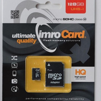 Karta Micro SD 128GB z adapterem Imro UHS I Class 10 z adapterem