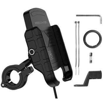 Uchwyt motocyklowy R9 z gniazdem usb QC