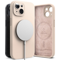 Ringke Silicone z magsafe iPhone 15 pink sand
