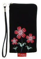 Saszetka Mobo Kwiatek czarno -czerwony