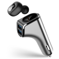 Rock ładowarka samochodowa B400 2xusb 3.1A + słuchawka bluetooth