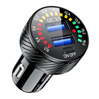 Adapter samochodowy 2xUSB QC 36W z przyciskiem dotykowym on/off  eXtreme czarny