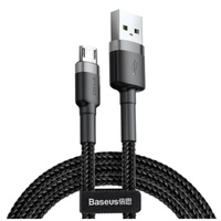 Baseus kabel Cafule nylonowy micro usb czarno-szary 200cm 1.5A