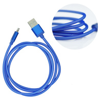 Kabel iPhone 5/6 metal niebieski