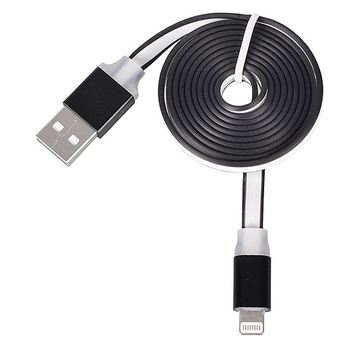 Kabel iPhone 5 czarny /metalowa końcówka