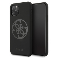 Etui Guess iPhone 11 Pro czarny hard case Silicone 4G Tone On Tone GUHCN58LS4GBK