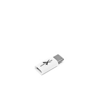 Przejściówka z micro USB na USB typ C biała