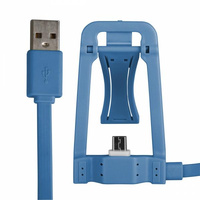 Kabel micro USB z dokowaniem niebieski