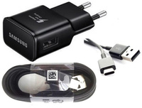 Ładowarka sieciowa Samsung micro usb 2A EP-TA20EBE + usb TYP C czarna bulk / FC